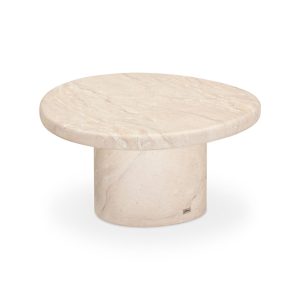 Mesa de centro/auxiliar de microcemento Mango Ø70 x 36 cm Mármol