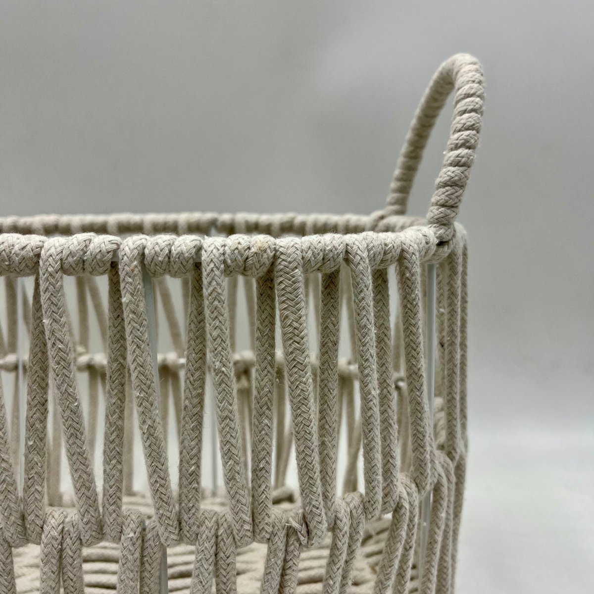 Cesta blanca algodón S - Imagen 3