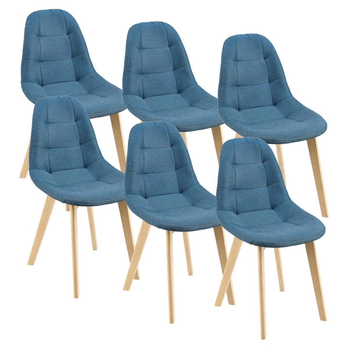 Silla de comedor Kopparberg juego de 6 unidades varios colores en.casa - Imagen 7