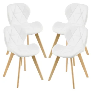 Silla de comedor Älmhult juego de 4 78x47x52 cm cuero sintético varios colores [en.casa]