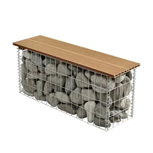 Banco de gaviones Friesland WPC 100x45x30 cm en varios colores pro.tec
