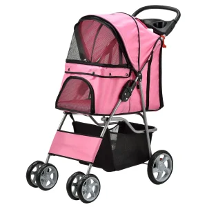 [pro.tec]® Carrito para mascotas - Pet Stroller - Hundebuggy - impermeable - para empujar - Roadster con cesta para guardar objetos - En diferentes colores