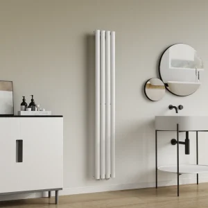 Radiador de tubo de diseño Nore Blanco 160x24cm Monocapa 438W [neu.haus]