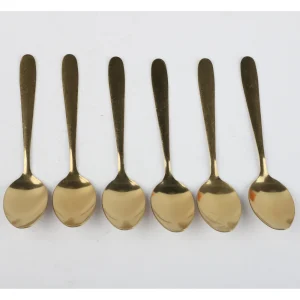 Set De 6 Cucharitas Doradas