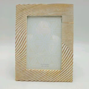 Portarretratos resina natural 10x15 cm