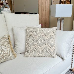 Cojín bordado blanco 45x45