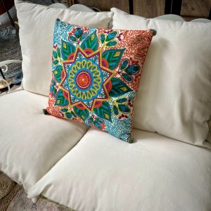 Cojín mandala multicolor 40x40 cm