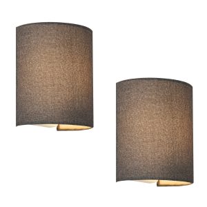 Aplique Bruselas Gris Set de 2 / 3 [lux.pro]