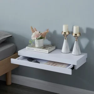 Estantería de pared Karkkila con cajón [en.casa]