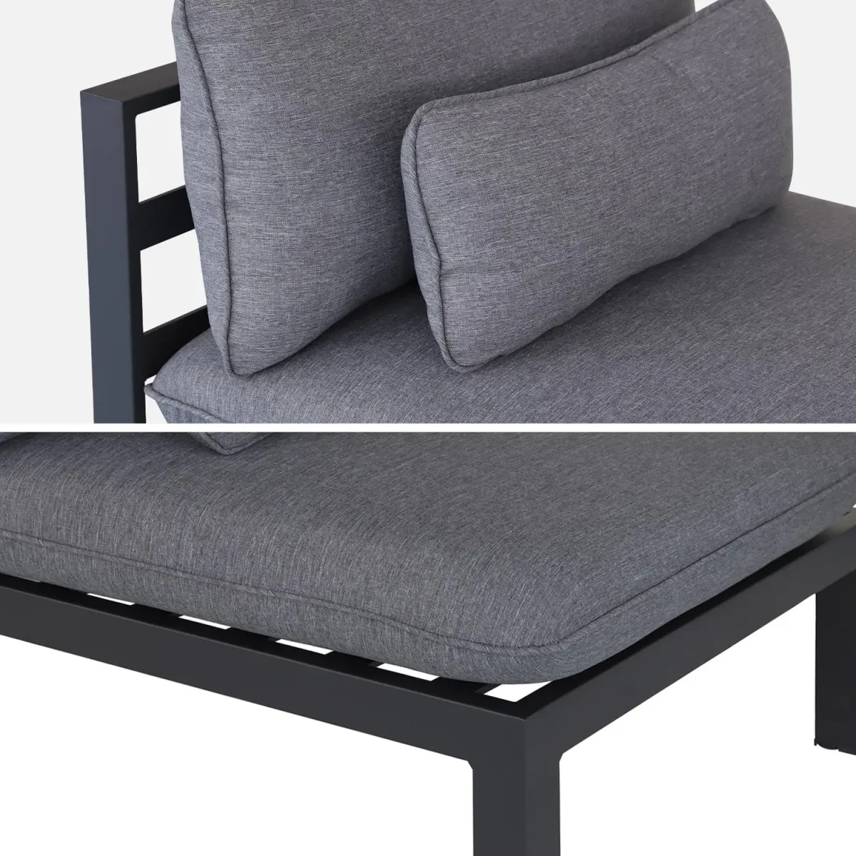 Conjunto de muebles de jardín de aluminio, 4 plazas - Imagen 4