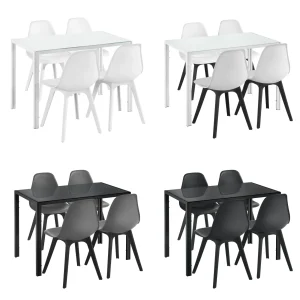 Grupo de comedor Stathelle de 5 piezas en varios colores en.casa