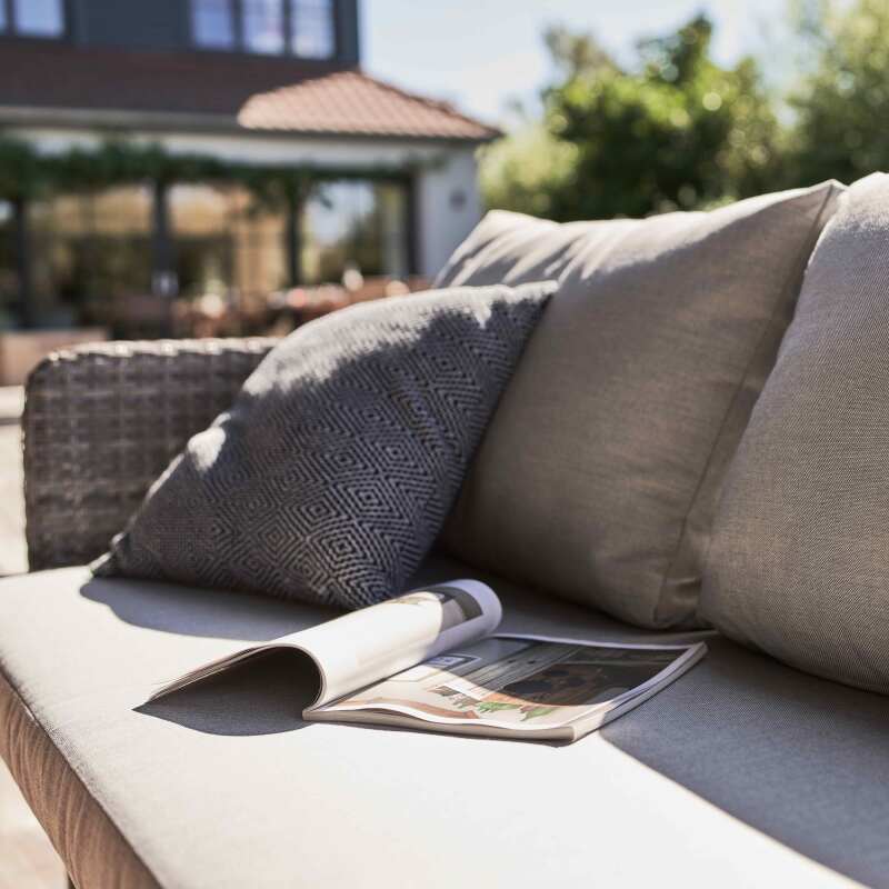 Mueble de jardín de 4 plazas de ratán sintético con mesa - Imagen 4